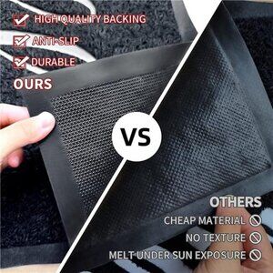 Hello Doormat, 30"x17.5", Durable Floor Mat Non Slip Rug Ultra Absorb Mud, Black